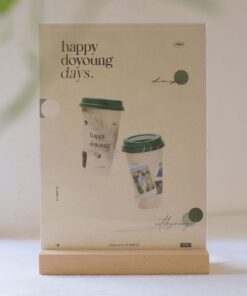 Menu mica đế gỗ