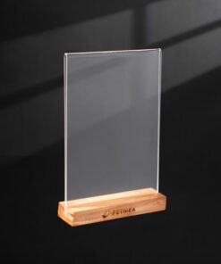 Menu mica đế gỗ