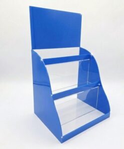 Kệ Mica Trưng Bày Thuốc Mica 2 Ngăn Bậc Thang