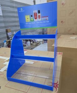 Kệ Mica Trưng Bày Thuốc Mica 2 Ngăn Bậc Thang